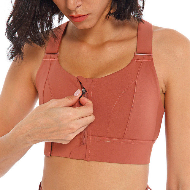 Amabilis Front Zip Sports Bra zbrasonline