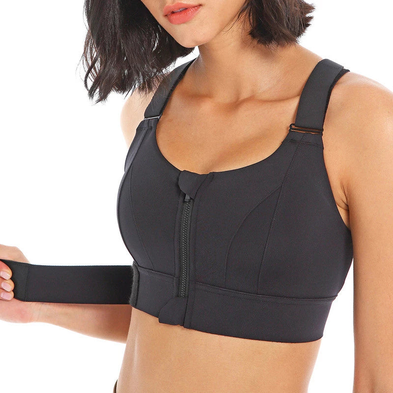 Amabilis Front Zip Sports Bra zbrasonline